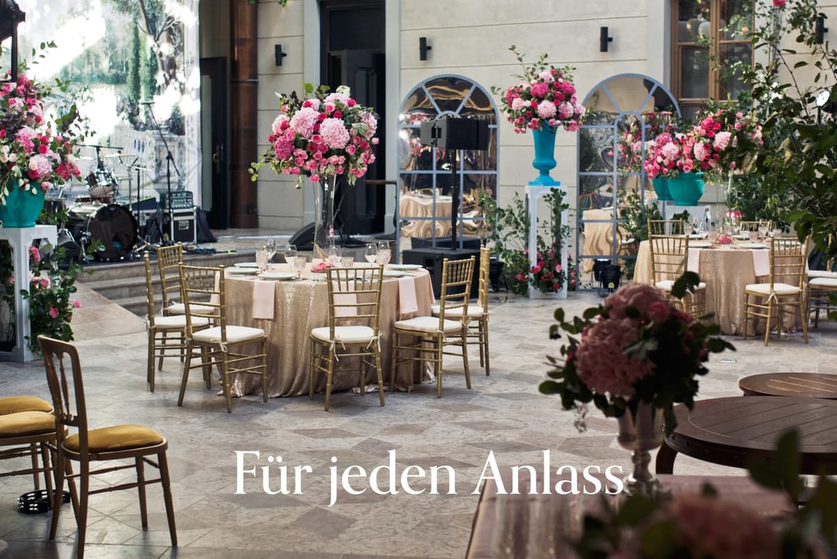 Eventfloristik - Blumenarrangements für Firmenfeiern und Veranstaltungen