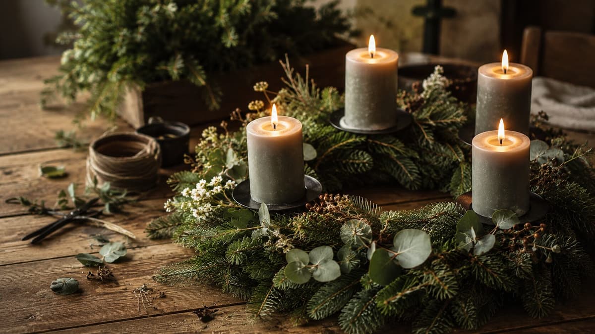 Adventskranz München frisch gebunden | Blumen Komander