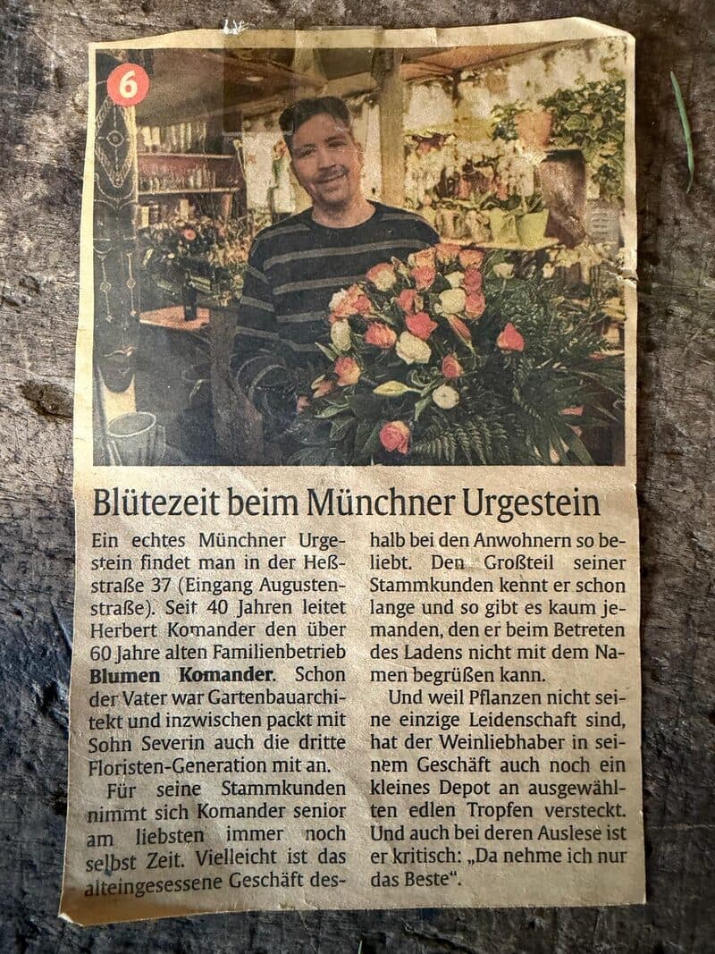 Zeitungsartikel: Blütezeit beim Münchner Urgestein