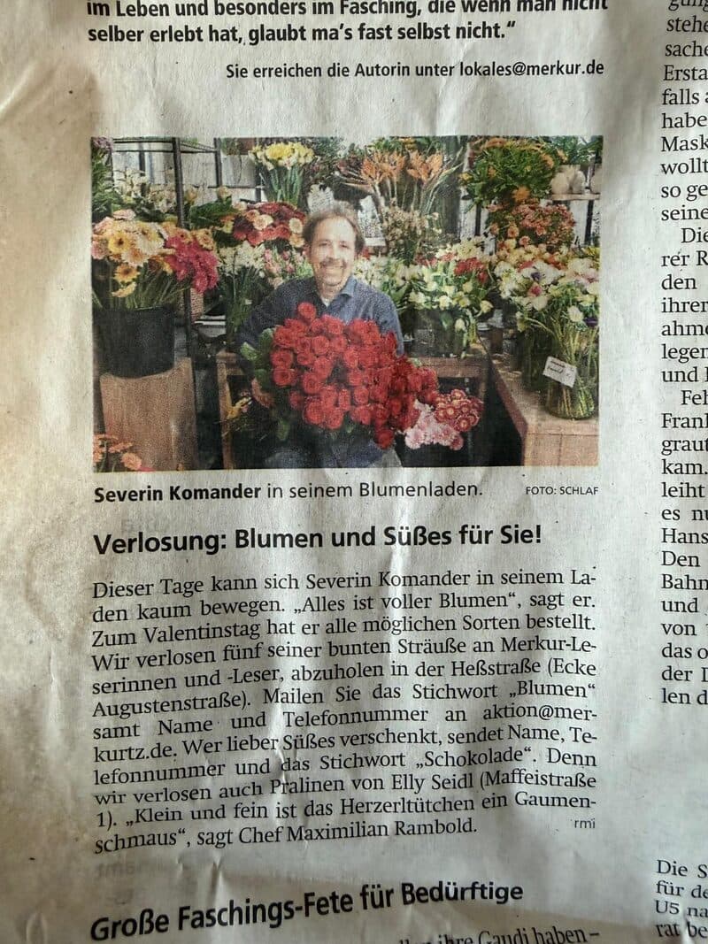 Münchner Merkur: Verlosung mit Severin Komander
