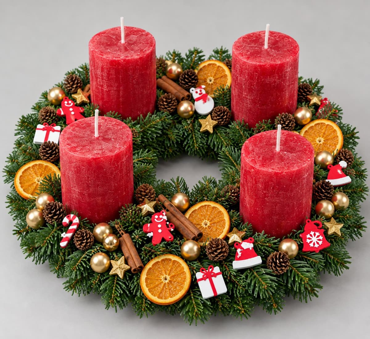 Adventskranz Lichterglanz – handgebunden von Blumen Komander München
