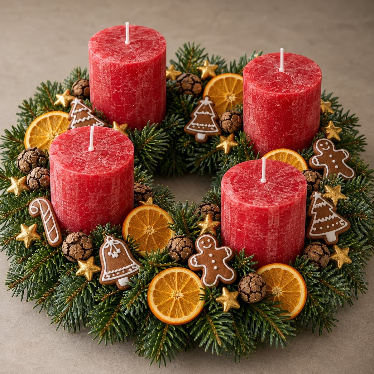 Adventskranz Stubenwärme – handgebunden von Blumen Komander München