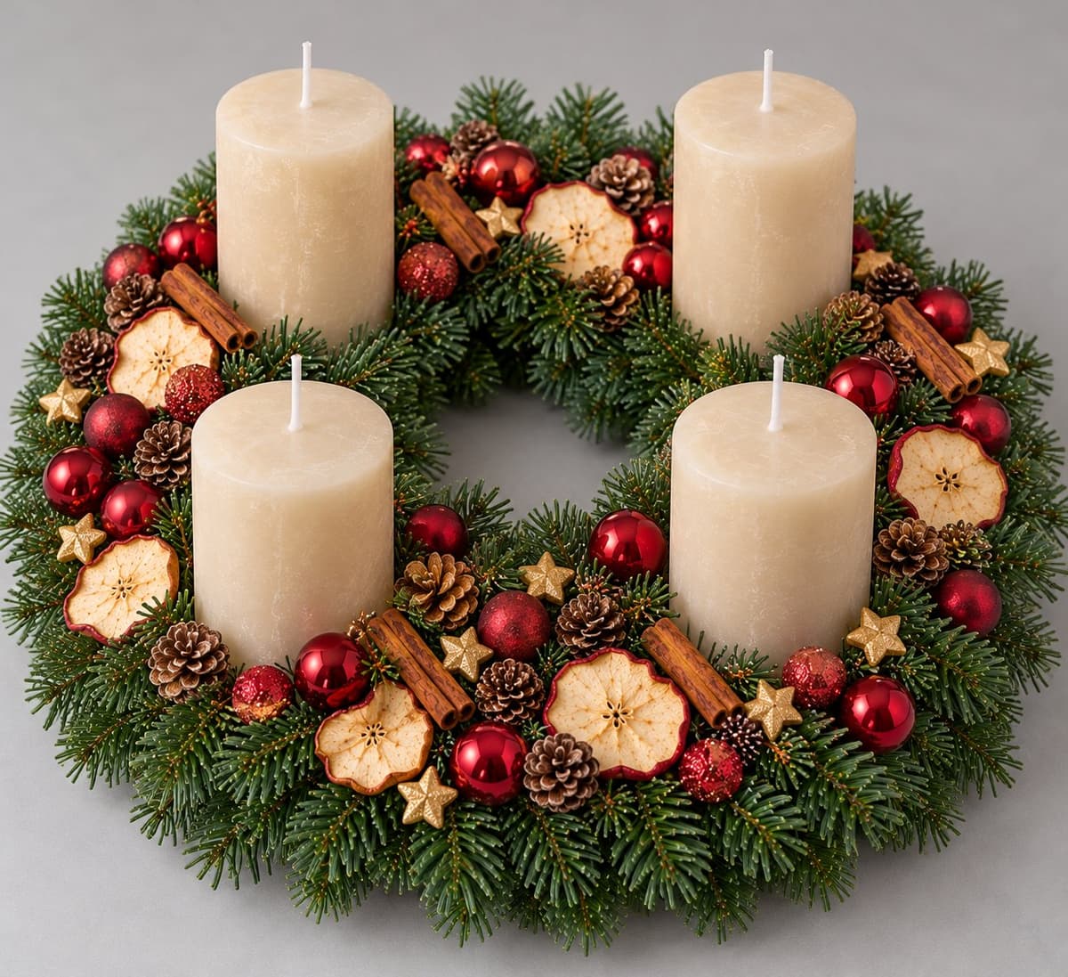 Adventskranz Winterabend – handgebunden von Blumen Komander München