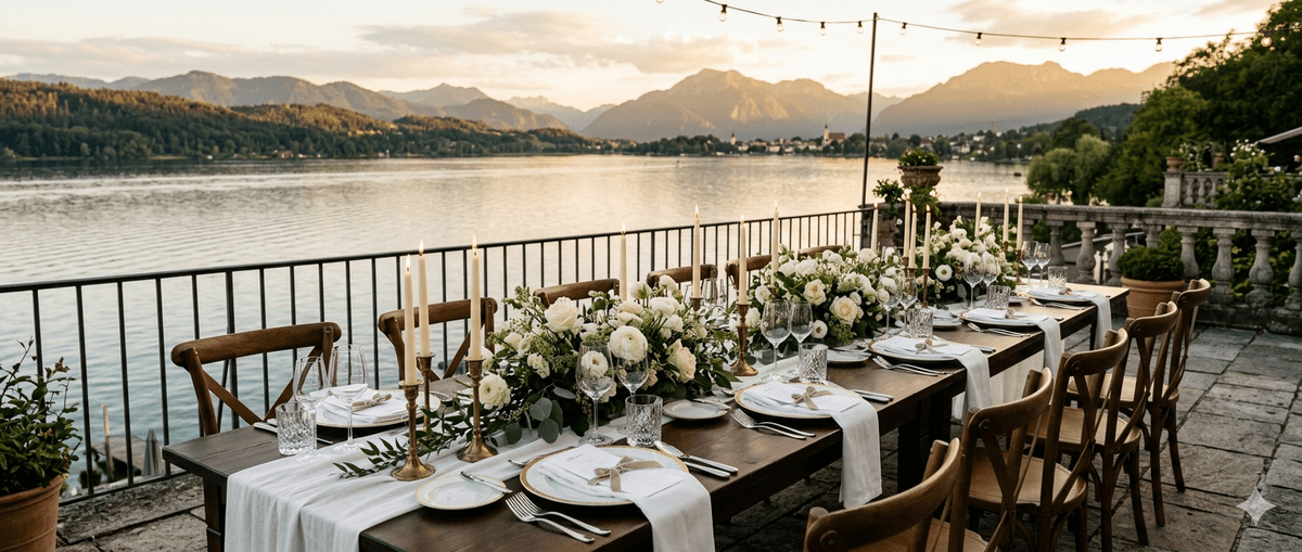 Hochzeit am Starnberger See - Floristik die zur Kulisse passt