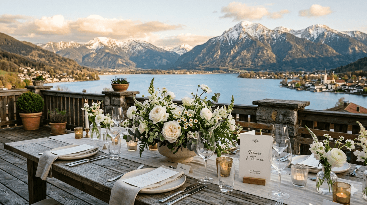 Hochzeit am Tegernsee - Blumen zwischen Bergen und See