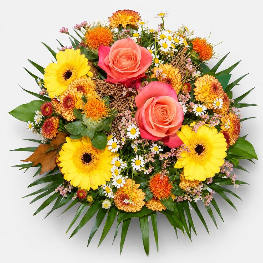 Jody – Sommerstrauß in Gelb & Orange – handgebundener Blumenstrauß vom Floristen München